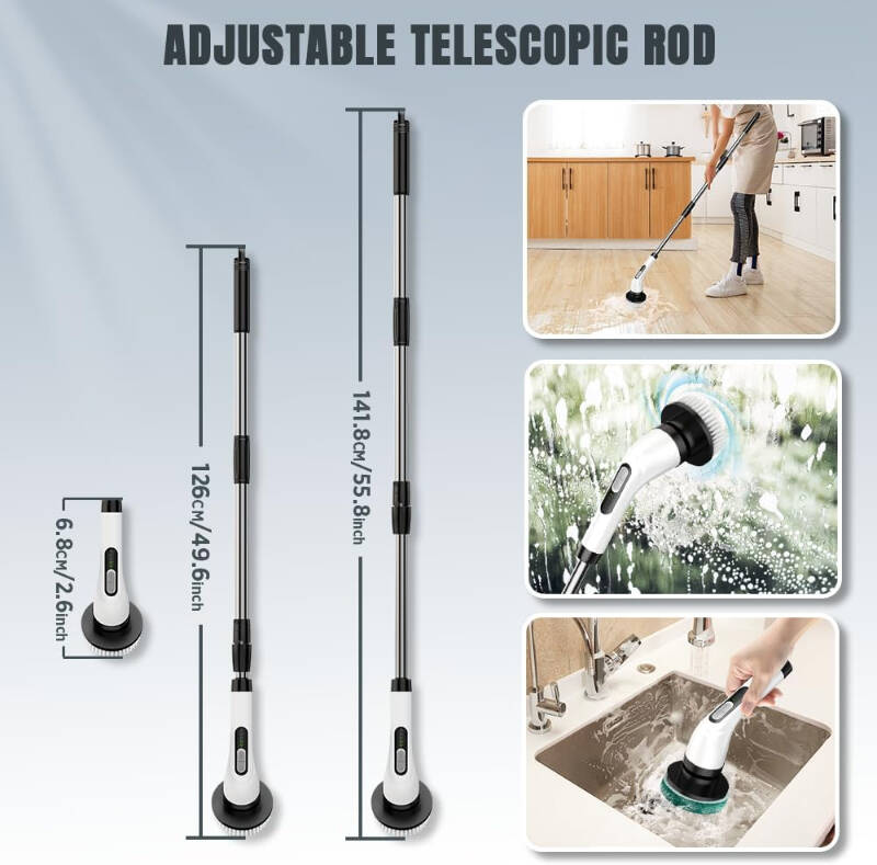 7 in 1 Kablosuz Elektrikli Temizlik Fırçası Seti - 5