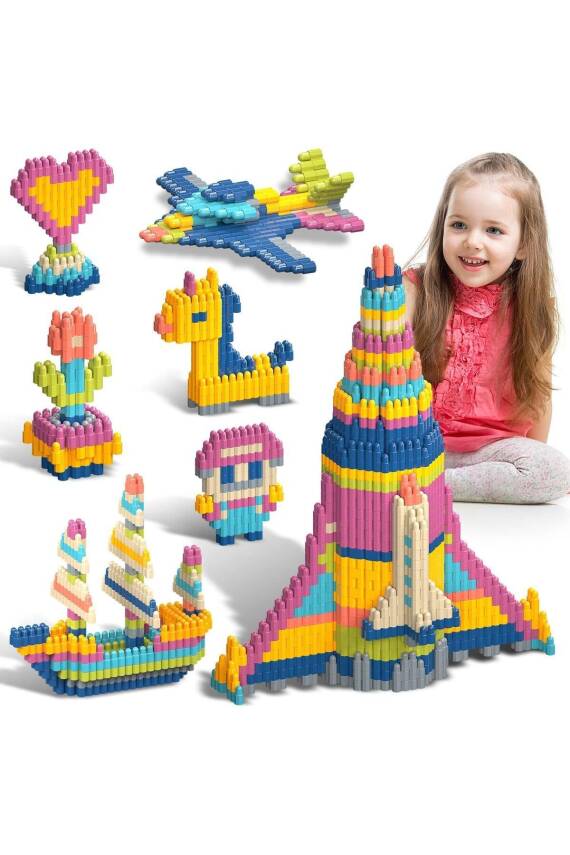 Constructo Stem Eğitici Oyuncak Yapı Oyuncağı Montessori Zeka Oyunu Yapı Taşları Seti - 1