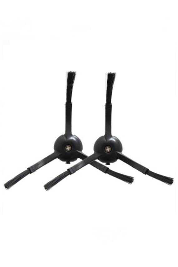 Roborock S7 Max Ultra Uyumlu 2 Adet 3 Kol Siyah Yan Fırça - 1