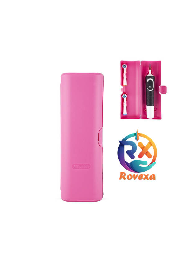 Şarjlı Diş Fırçası Koruma Kabı Hijyenik Saklama Kabı Tüm Modeller Için Uyumlu Pembe - 1