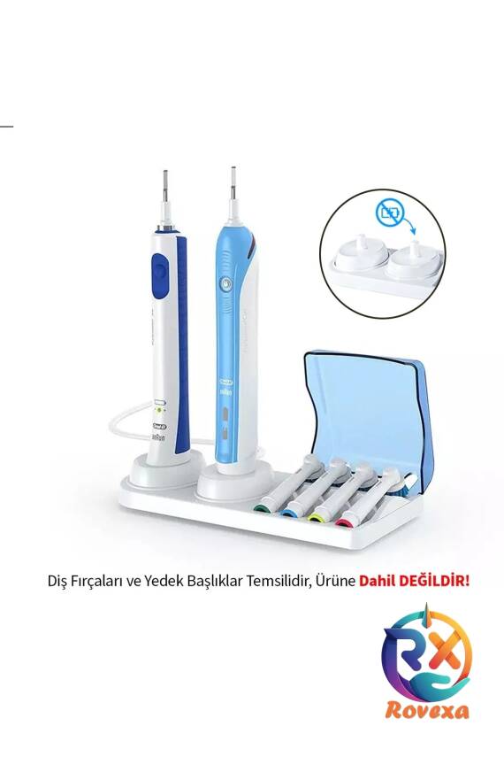Şarjlı Ve Pilli Diş Fırçası Tutucu Stand Ve 2 Adet Koruyucu Kapak - 1